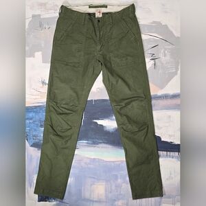 Relwen Supply Pants Size 32 Army Fade Olive Green Heavyweight